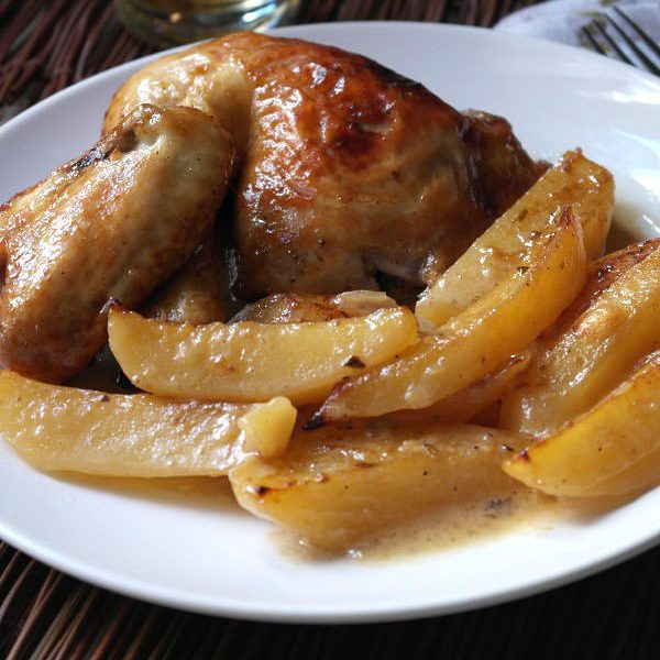 Κοτόπουλο με μέλι και μουστάρδα στο φούρνο με πατάτες 3